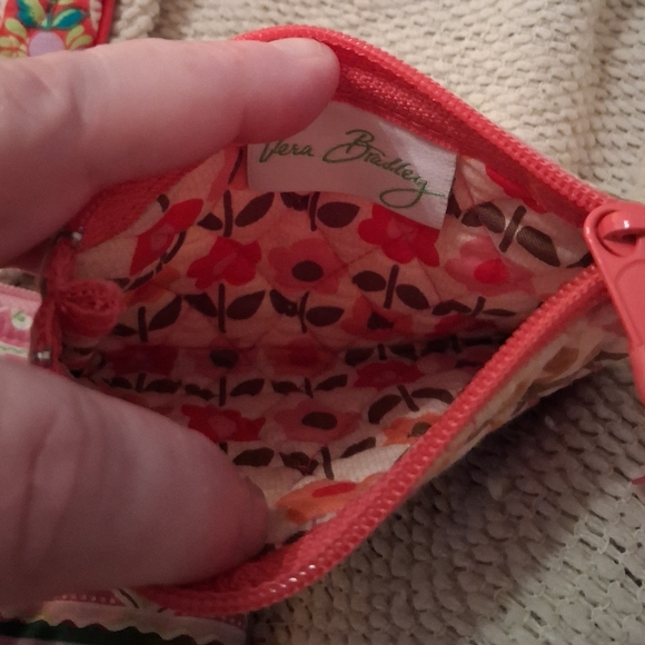 3 Vera Bradley Coin Purses In Pattern Paisley In Paradise,Folkloric And Pinwheel - Picture 6 of 8